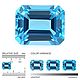 Топаз голубой октагон калибровка 10х8 мм 3.87 ct, Кабошоны, Бангкок,  Фото №1