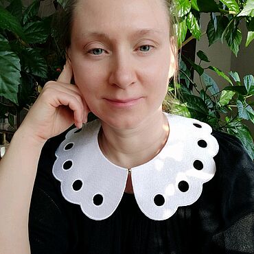 Аксессуары ручной работы. Ярмарка Мастеров - ручная работа Накладной воротник ажурный. Handmade.