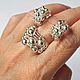 Серьги и кольцо из серебра с подвижными шариками. Комплекты украшений. Newstylejewelry. Интернет-магазин Ярмарка Мастеров.  Фото №2