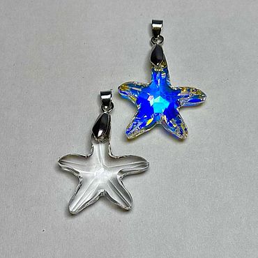 Украшения ручной работы. Ярмарка Мастеров - ручная работа Сияющая подвеска Swarovski Морская звезда 28м. Handmade.