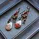 Order BOHO style earrings with jasper 'Love of the Dragon'. Ekaterina Rud ( stylish stones ). Livemaster. . Thread earring Фото №3