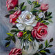 The picture is made of wool still life with roses, Pictures, Engels,  Фото №1