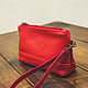 Red leather cosmetic bag. Beauticians. G.L.A.D.. Online shopping on My Livemaster.  Фото №2