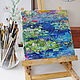 Order Painting Pond with water lilies impasto oil on canvas. vettochka. Livemaster. . Pictures Фото №3
