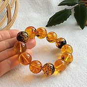 Украшения handmade. Livemaster - original item Bracelet made of Baltic amber with inclusions.. Handmade.