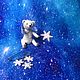 Мишка - Снежинка. Мишки Тедди. Dashiktoys. Интернет-магазин Ярмарка Мастеров.  Фото №2