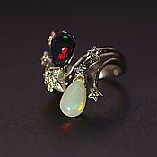 Украшения handmade. Livemaster - original item Starfall opal ring, gold750. Handmade.