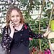 Заказать Кардиган черный укороченный вязаный крючком. Надежда.  Кружевные узоры. Ярмарка Мастеров. . Кардиганы Фото №3