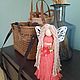 Macrame  Angel.  20cm Red dress. Interior doll. Textile Shop Natalya. My Livemaster. Фото №5