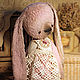 Роза, ретро- зайка. Мягкие игрушки. Вера Кондратьева (hmdolls). Интернет-магазин Ярмарка Мастеров.  Фото №2