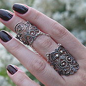 Украшения handmade. Livemaster - original item Syunik ring with blackening in 925 sterling silver GA0011. Handmade.