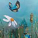Картина маслом бабочки картина с бабочкой. Картины. Картины мастихином. Ярмарка Мастеров.  Фото №5