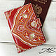 Passport cover document holder genuine leather Red painting, Passport cover, Barnaul,  Фото №1