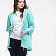 Order Mint-colored linen cardigan jacket. etnoart. Livemaster. . Jackets Фото №3