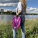 Women's leather backpack with wings and Cute horns. Backpacks. Lyurom Studio. My Livemaster. Фото №10
