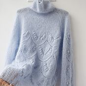 Вязаный свитер Листья