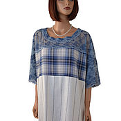 Одежда handmade. Livemaster - original item Long light dress of a loose cut made of cambric. Handmade.
