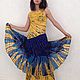 Top skirt 'Kit blue-yellow. Boho style', Suits, Ivanovo,  Фото №1