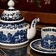 Винтаж: Чайник Villeroy & Boch Blue Castle. Сервизы винтажные. Белый филин. Ярмарка Мастеров.  Фото №11