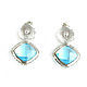 Blue earrings with pendants,silver earrings cubic zirconia drops. Earrings. Irina Moro. My Livemaster. Фото №5