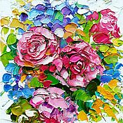 Картины и панно handmade. Livemaster - original item Rose oil painting 