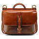 Leather briefcase 'Crocker' (brown). Brief case. Russian leather Guild. My Livemaster. Фото №5