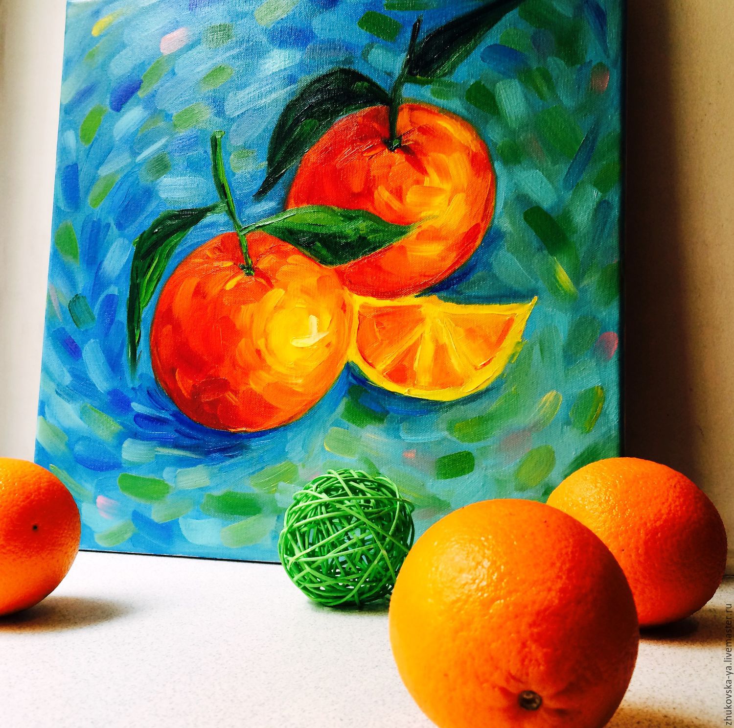  Orange Oil painting         