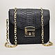 Classic evening women's handbag made of Python skin, in black!, Classic Bag, St. Petersburg,  Фото №1