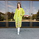Пальто "Яркая оливка" oversize, кардиган вязаный. Кардиганы. Теплый мир     (knit.tm). Ярмарка Мастеров.  Фото №4
