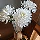 Букет из белых хризантем. Элементы интерьера. Myclayflowers_hm. Интернет-магазин Ярмарка Мастеров.  Фото №2