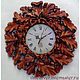 Carved wall clock of Autumn oak tree, Watch, Elista,  Фото №1