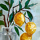 Painting Lemons 'A branch of lemons in a vase''. Pictures. Lana Zaitceva. My Livemaster. Фото №4