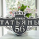 Адресная табличка КР1. Таблички. Нome address. Интернет-магазин Ярмарка Мастеров.  Фото №2