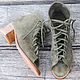 Boots made of suede on the heel Lima. Women's boots for spring, Boots, Denpasar,  Фото №1
