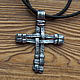 'VIKING' - silver pendant-cross, Cross, Kurgan,  Фото №1