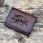 Сумки и аксессуары handmade. Livemaster - original item Leather mini wallet-cardholder №1. Handmade.
