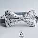 Tie white and gray small flowers. Ties. Respect Accessories. Online shopping on My Livemaster.  Фото №2