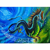 Картины и панно handmade. Livemaster - original item The picture musical dragon fantasy 