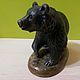 The bear is made of natural Ural ornamental stones Calcite, Figurines, Horde,  Фото №1