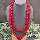 Long Beads / Necklace natural red coral, Beads2, Moscow,  Фото №1