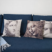 Для дома и интерьера handmade. Livemaster - original item Pillow: Decorative linen pillowcases 40h40 cm. Handmade.