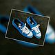 Zapatos de ganchillo. DE PUNTO CALZADO DE CALLE. El color azul, Training shoes, Irkutsk,  Фото №1