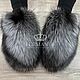 Fluffy mittens made of black fox fur, Mittens, Moscow,  Фото №1