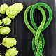 Лариат из бисера "Яркая зелень". Лариаты. MARINA GUROVA   I  Стильный бисер. Интернет-магазин Ярмарка Мастеров.  Фото №2