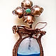 Copper wire wrapped pendant "A flower in a vase". Pendants. IVA rainbow art. My Livemaster. Фото №4