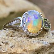 Украшения handmade. Livemaster - original item Silver ring with opal. Handmade.