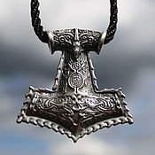 Украшения handmade. Livemaster - original item Thor`s Hammer. Mjolnir amulet silver. Handmade.