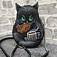Сумочка -матрешка Кот с печенькой, натуральная кожа, Сумка через плечо, Екатеринбург,  Фото №1