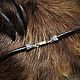 Smooth leather cord with wolves ( d 5 mm ), Folk decorations, Kostroma,  Фото №1