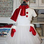 Одежда детская handmade. Livemaster - original item carnival costume: Snowman. suit for girls. Handmade.